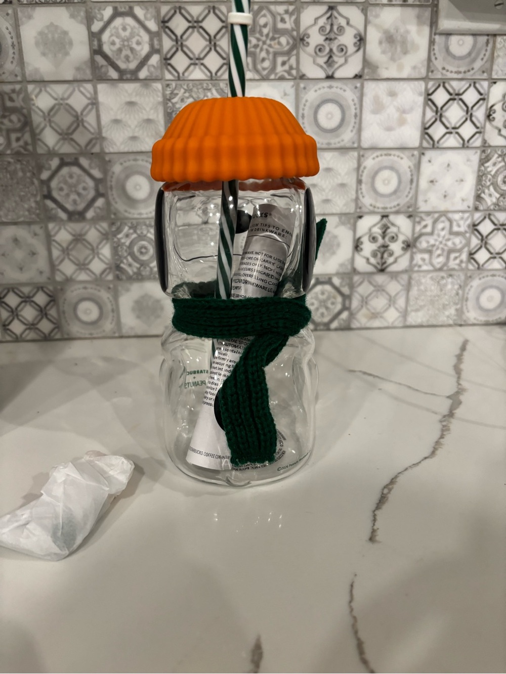 Starbucks Snoopy Glass cup limited edition - Picture 4 of 6